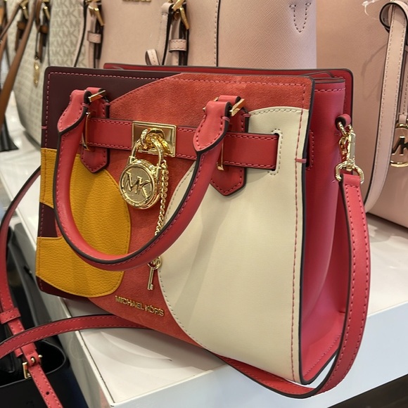 MICHAEL KORS Hamilton Small Two-Tone Satchel
COLOR LIGHT BERRY SHERBET MULTI
NWT - Picture 16 of 16